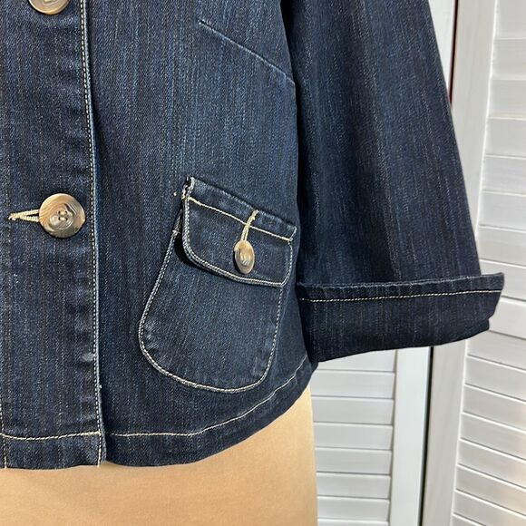 A.M.I. Y2K Jean Jacket Size Small 3/4 Sleeve NWOT - Picture 6 of 13